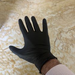 BLACK NITRILE GLOVES! 