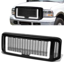 05-07 Ford F250 F350 F450 F550 Super Duty Excursion Grille Parilla LED DRL 