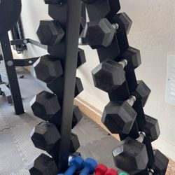 Dumbbells and Rack