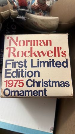 1975 Norman Rockwell, first Limited edition Christmas ornament
