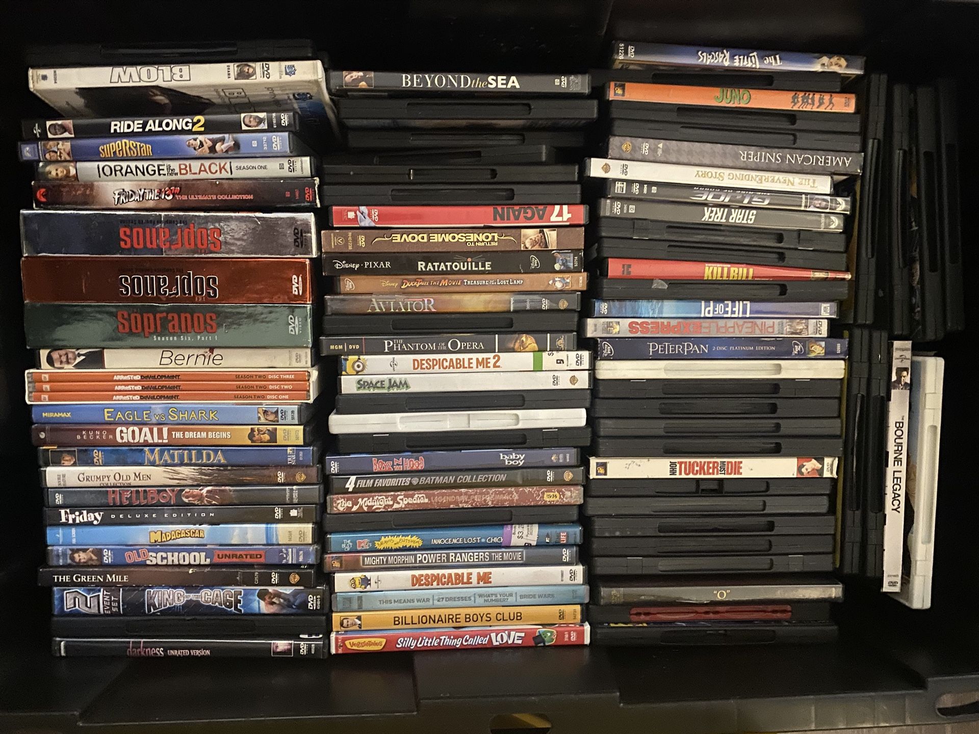 250 DVDs Give Or Take A Few Boxes About Half Are Still Sealed