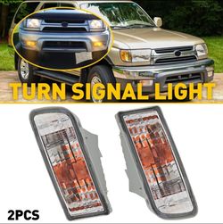 For Toyota 4Runner 98-02 Clear Front LH RH Bumper Turn Signal Lights Park Lamps