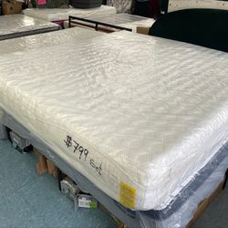 King Size, Purple mattress, $280!” Mattress only, Sanitized The yellow tag attached to the mattress verifies that the cleaning has been approved by th