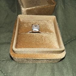 Size 6.5  princess Cut 2 carat moissanite  Rose Gold Ring 