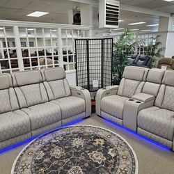 New ⭕$10 Down Payment Finance 🤗Boyington Power Reclining Sofa & Loveseat/// Living Room Set