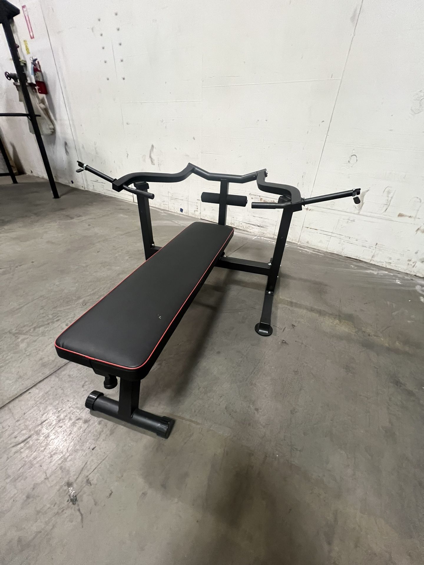 $125.00. Bench Press Set Chest Press Machine with Independent Converging Arms and Dumbbell Rack 