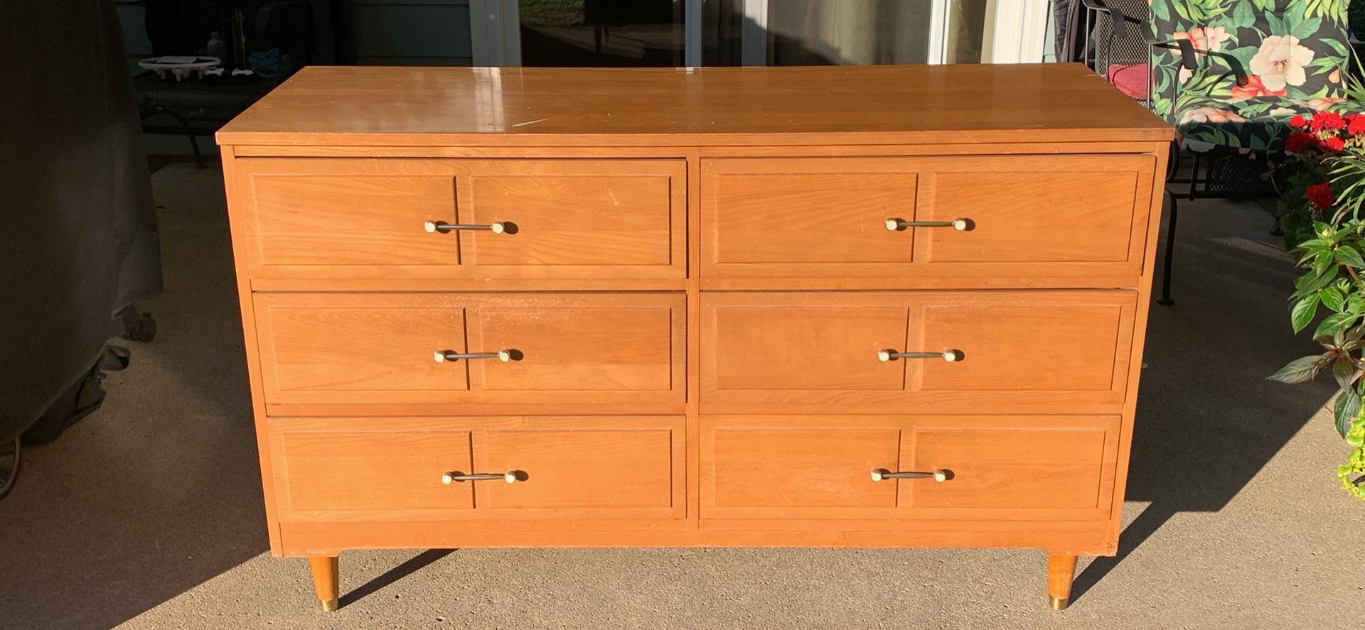 MCM Lowboy Dresser with Mirror