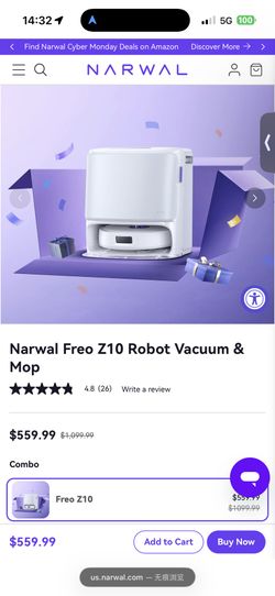 Narwal Freo Z10 Robot Vacuum & Mop