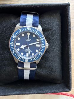 Tudor Pelagos FXD Marine Nationale 42mm Titanium Blue M25707B Watch - Authentic