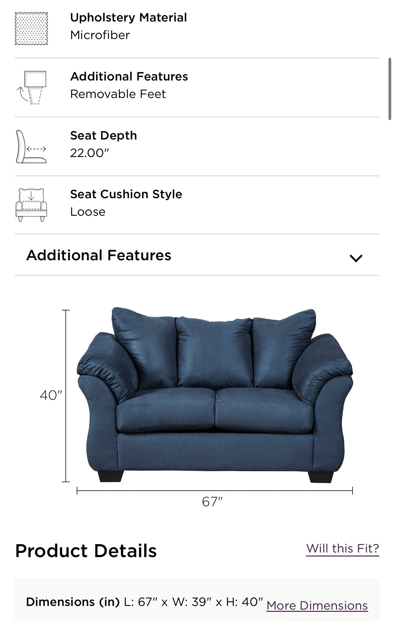 Loveseat And Couch Set Or Individual 