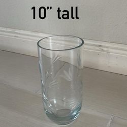 Glass Vase Size 10” H