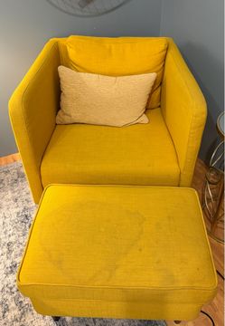 Chair + footrest - PRICED TO SELL FAST