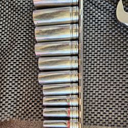 Snap on - 11 pc 3/8" Drive 6-Point SAE Flank Drive® Deep Socket Set – 211SFSY