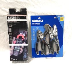 Brand new (Klein Tools) HVAC digital clamp meter with 5 piece KoBalt hand tool set