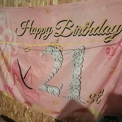 Happy 21st Birthday Banner Good Condition $10.00 