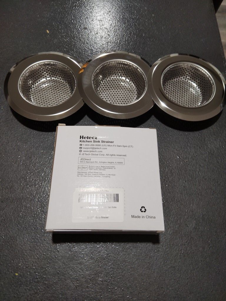  HELECT 3 PACK KITCHEN SINK STRAINER 