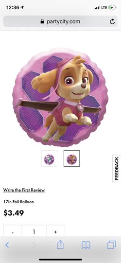 Skye and Everest double sided balloons