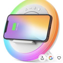 Swarmed Bluetooth Speaker w/ Lights, Wireless Charging Speaker NEW 5W Wireless Charging