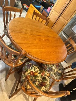 Solid advice from Oak Oval Dining Table with 6Chairs & Seat Cushions – Drop Leaf Farmhouse Set