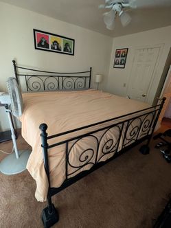 King size metal bed frame