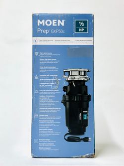 MOEN PREP GXP50C 1/2 HP CONTINUOUS FEED GARBAGE DISPOSAL NEW OPEN BOX