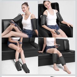 Leg Massager for Circulation and Pain Relief, Air Compression Calf Massager with 2 Modes 3 Intensities Helpful for RLS Edema and Muscles Relaxation Gi