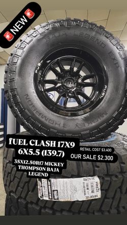 NEW! FUEL WHEELS & MICKEY THOMPSON TIRES