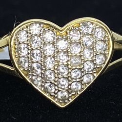 $275 Yellow Gold W Zirconia Heart Ring