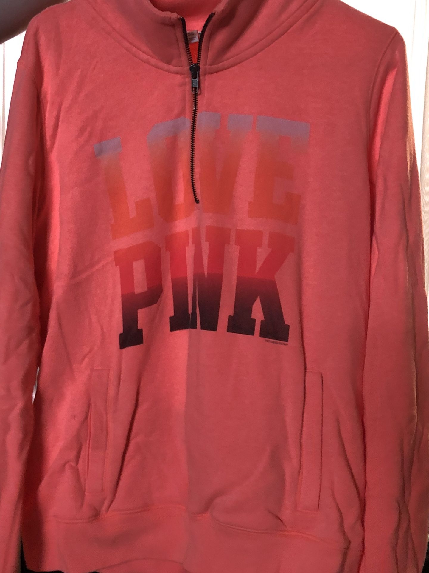 Love Pink Quarter Zip Sweatshirt