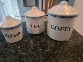 Coffee,  Tea,  Sugar Canisters