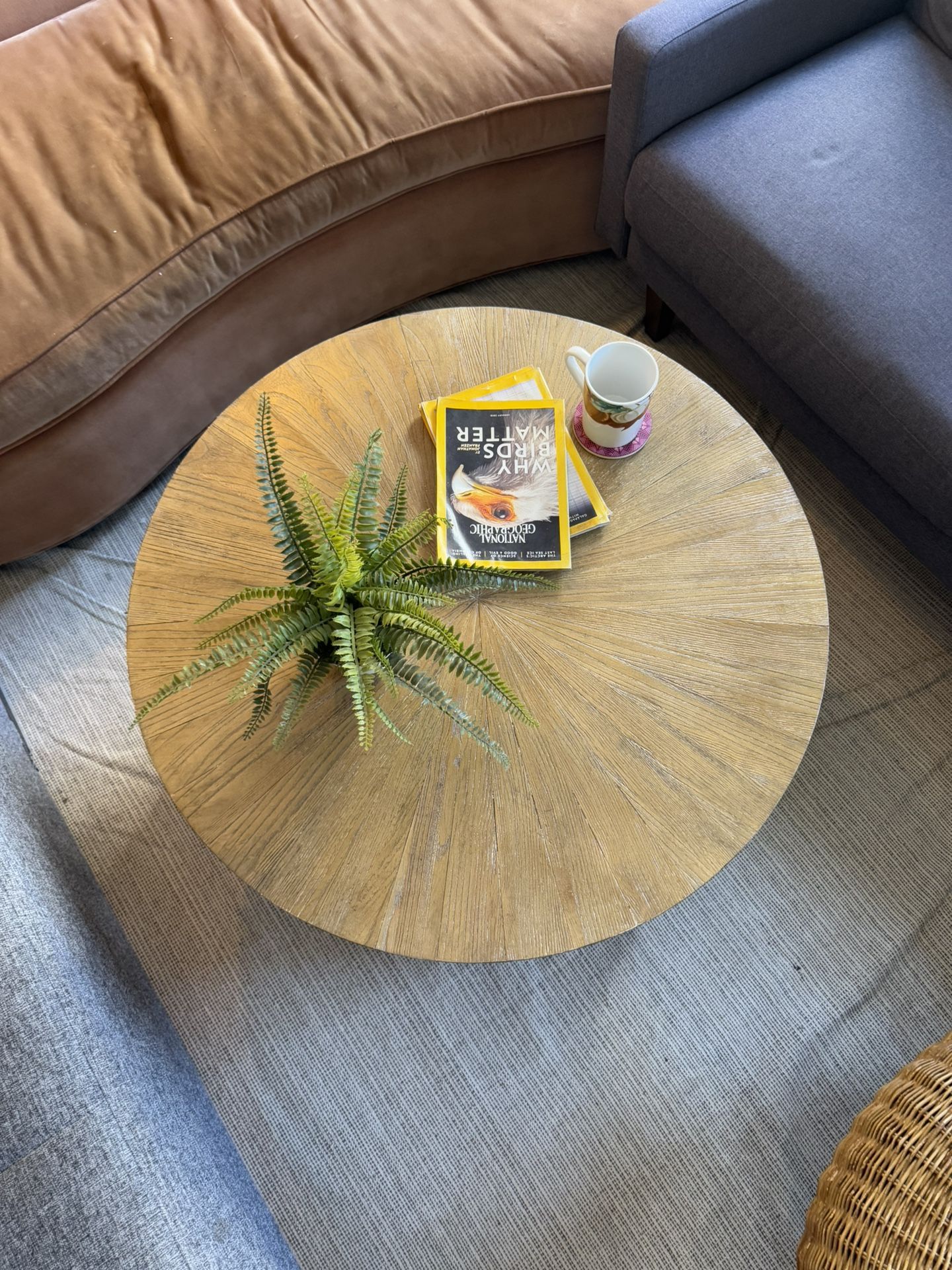 Round Wood Coffee Table