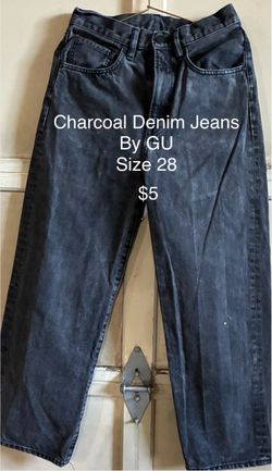 Charcoal Denim Jeans by GU Size 28