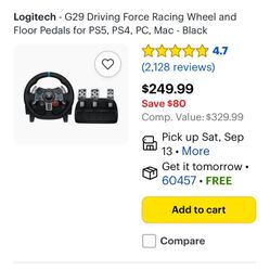 Logitech G29 Driving Force For PS3-4-5