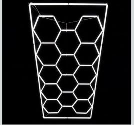 Honeycomb LED Light Fixture Kit Bright White LED Honeycomb Design