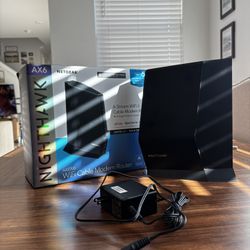 NETGEAR Nighthawk AX6 AX2700 WiFi 6 Cable Modem Router (DOCSIS 3.1) - Xfinity / Spectrum / Cox Compatible