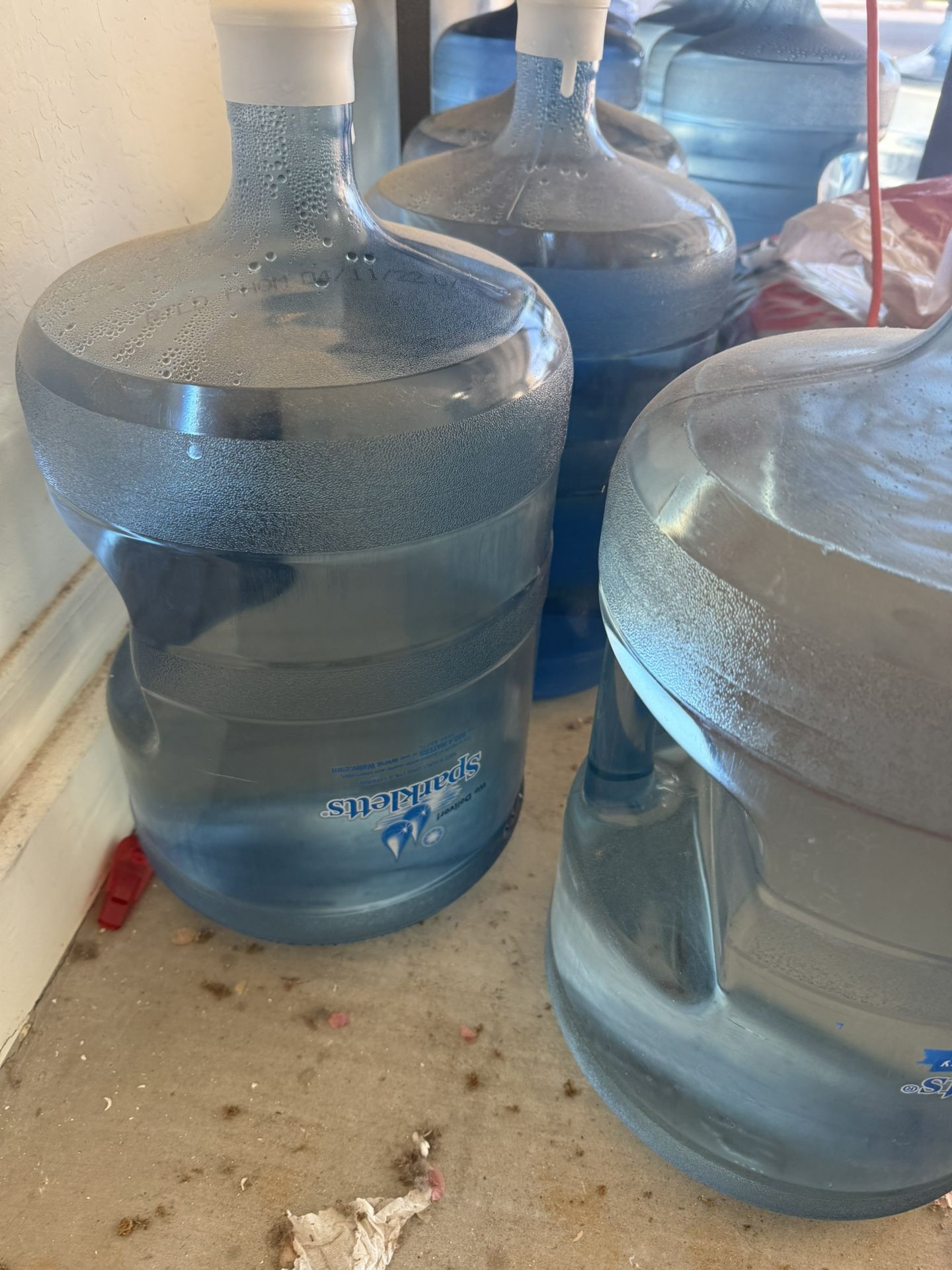 8- 5 Gallon Water Jugs 
