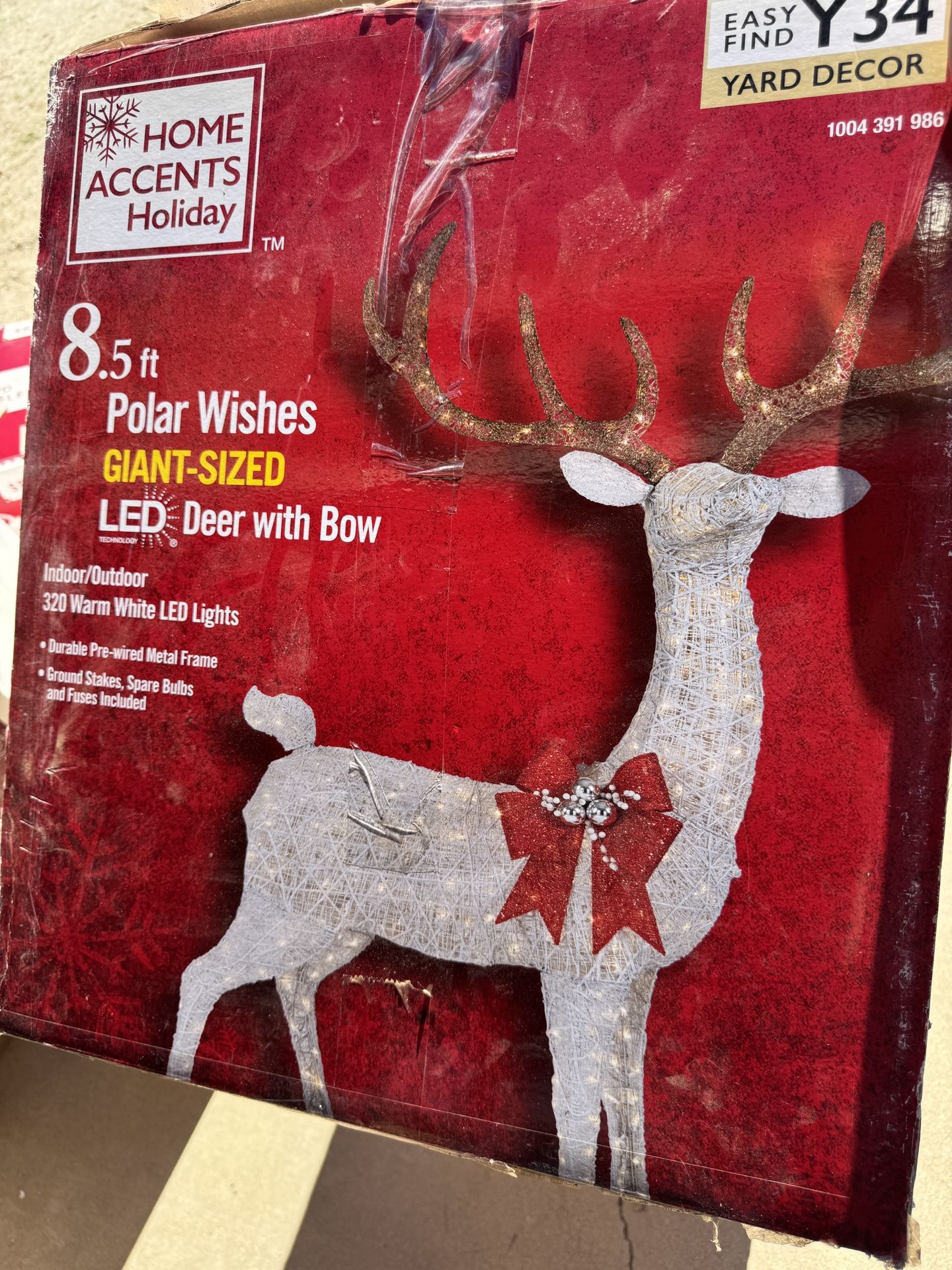 8.5 ft Giant LED Deer with bow