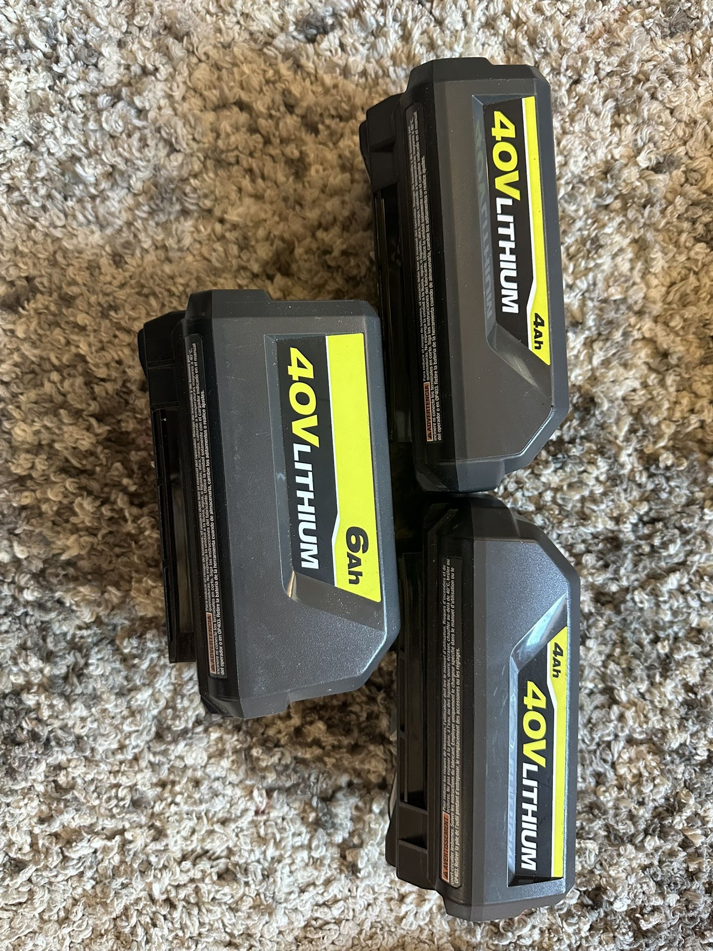 40V New Ryobi Batteries