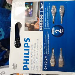 Philips High Speed Hdmi Cables 2 Pack 9 Ft