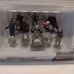  Star Wars The Mandalorian Deluxe Figurine Playset - 9 Figures Cara Dune