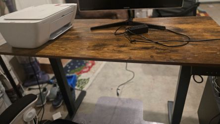 Rustic Wood Top Desk with Metal Legs