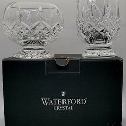 Waterford  Crystal Lismore Footed  Sugar And Cream