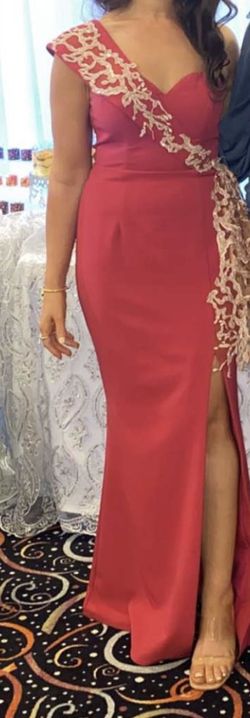 Dress For Party, Size S, Pink With Gold 