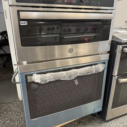 GE Profile Series 30" Slide-In Front Control Double Oven Electric Convection Range