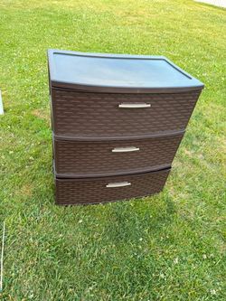 Brown storage bin