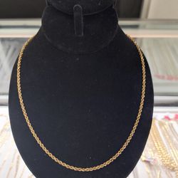 10k solid gold rope chain 13.7 grams 22 Long layaway available 10% dwon if you interested please make sure you ask for Maribel thank you 22