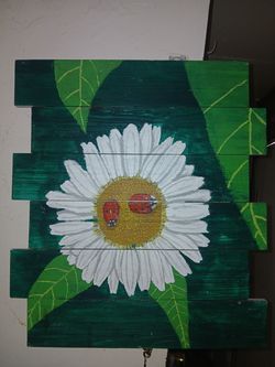 Hand Painted Ladybug Art