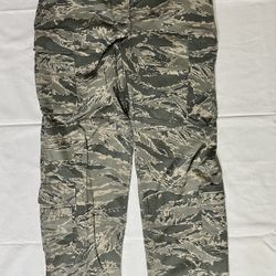 Air Force Military Camo Camouflage Pants Trouser button Fly Nylon Size 31 x 33