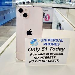Apple IPhone 13 .mini 128gb  Unlocked, FREE Smartwach/ Headphones. Pay $1 Today Rest in payments. NO CREDIT NEEDED FINANCING