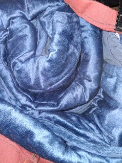 Blue Satin Lined weighted blanket